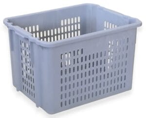 caixa-3353 Caixa de plástico fundo fechado, lados gradeados Ref. 3353