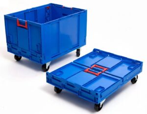 caixa-9622 Caixa rebatível com fundo e rodízios Ref. 9622