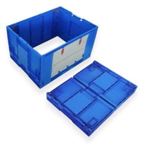 Caixa rebatível sem fundo, com porta para para picking Ref. 962P