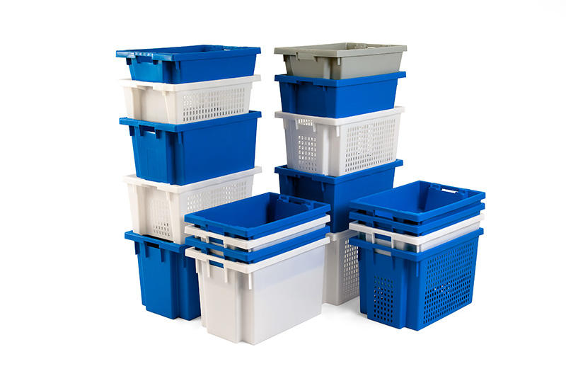 Stackable and nestable boxes serie-9000