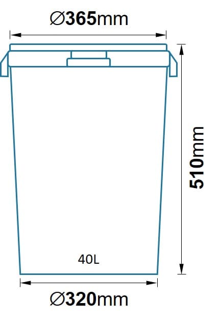 Dimensiones dela papelera (fondo)